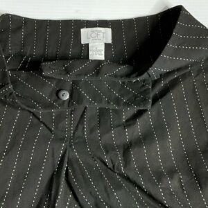 LOFT Black pants with White Pinstripes